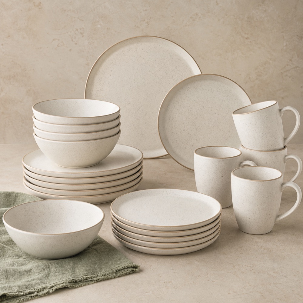 Ivory Ceramic Dinner Set